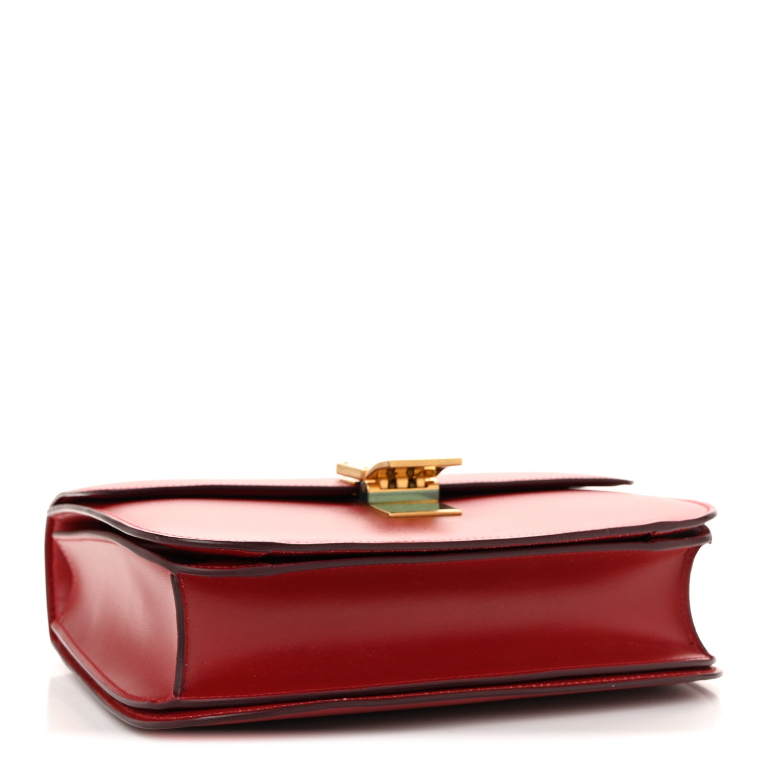 Box Calfskin Medium Classic Box Flap Bag Dark Brick