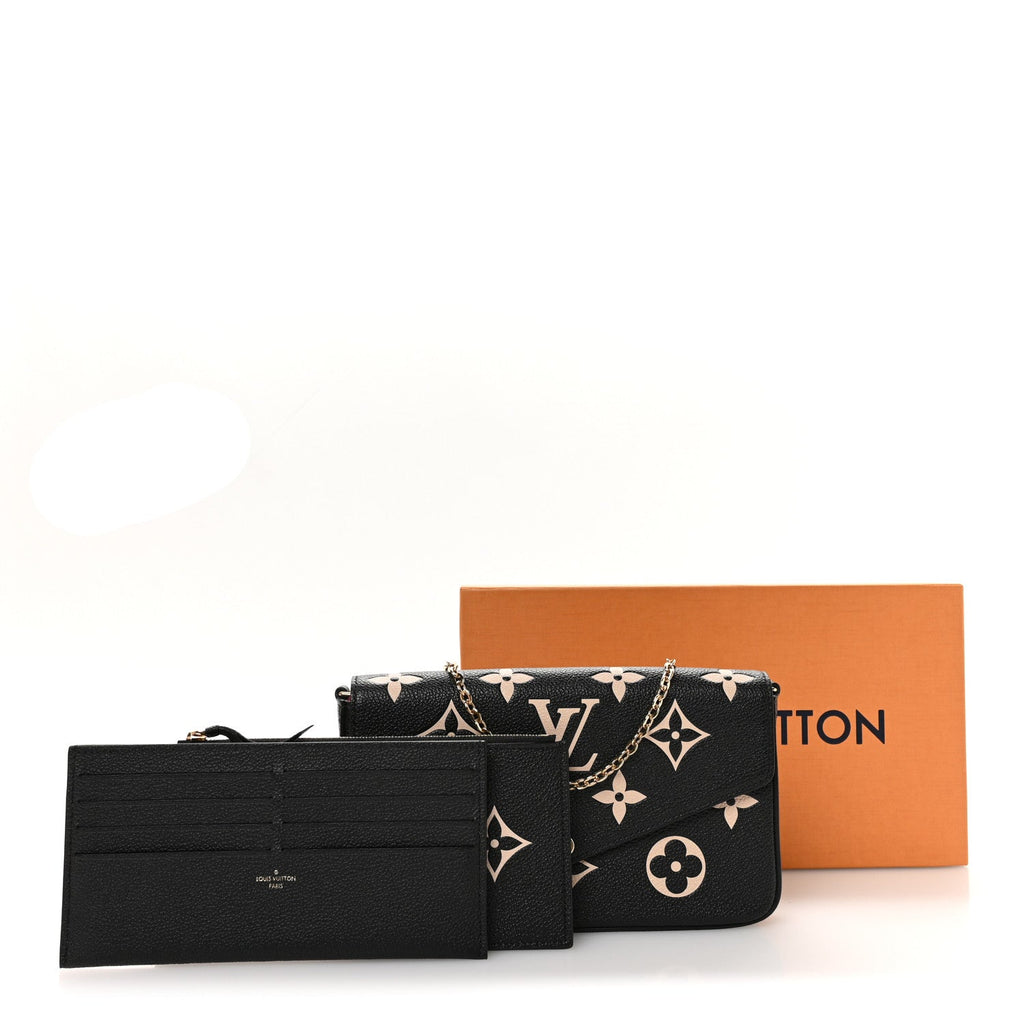 Empreinte Monogram Giant Felicie Pochette Black Beige