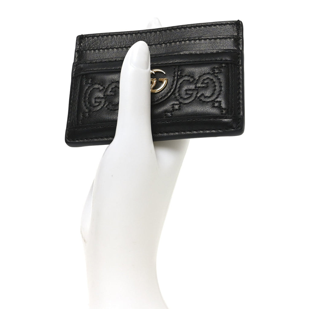 Calfskin GG Matelasse  Holder  Black