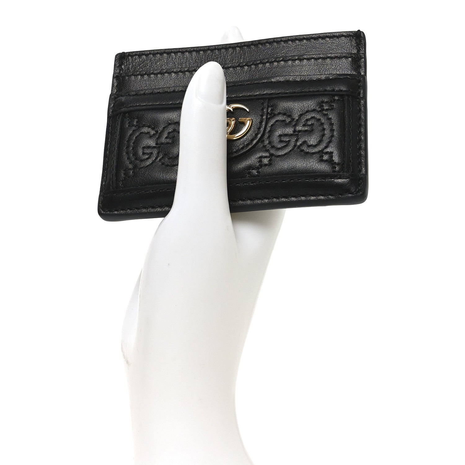 Calfskin GG Matelasse  Holder  Black