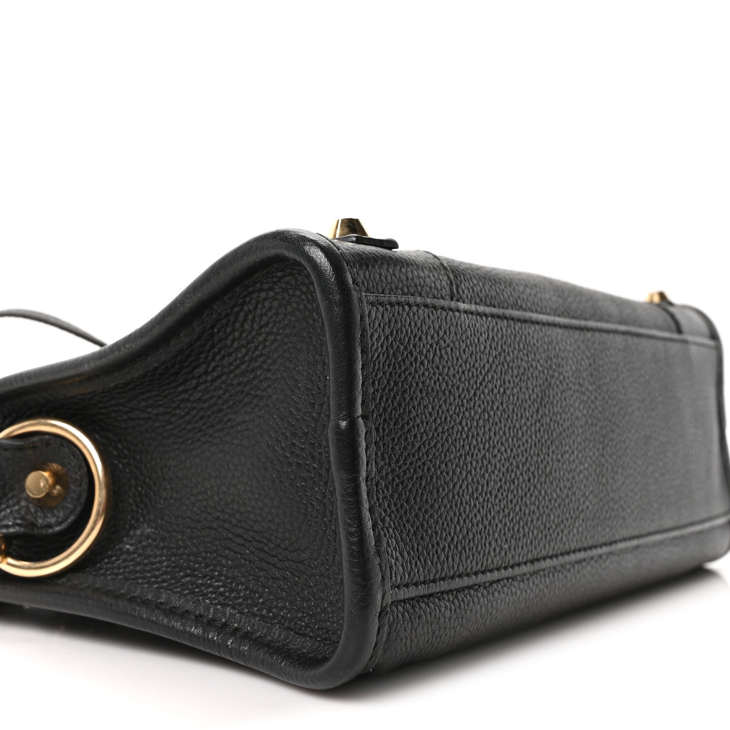 Agneau Classic Gold Hardware Mini City Black