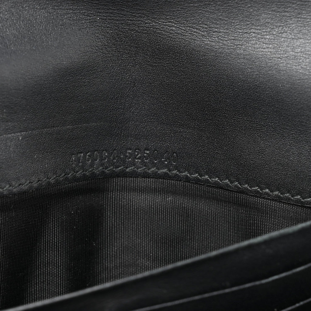 Calfskin Sylvie Continental Wallet Black