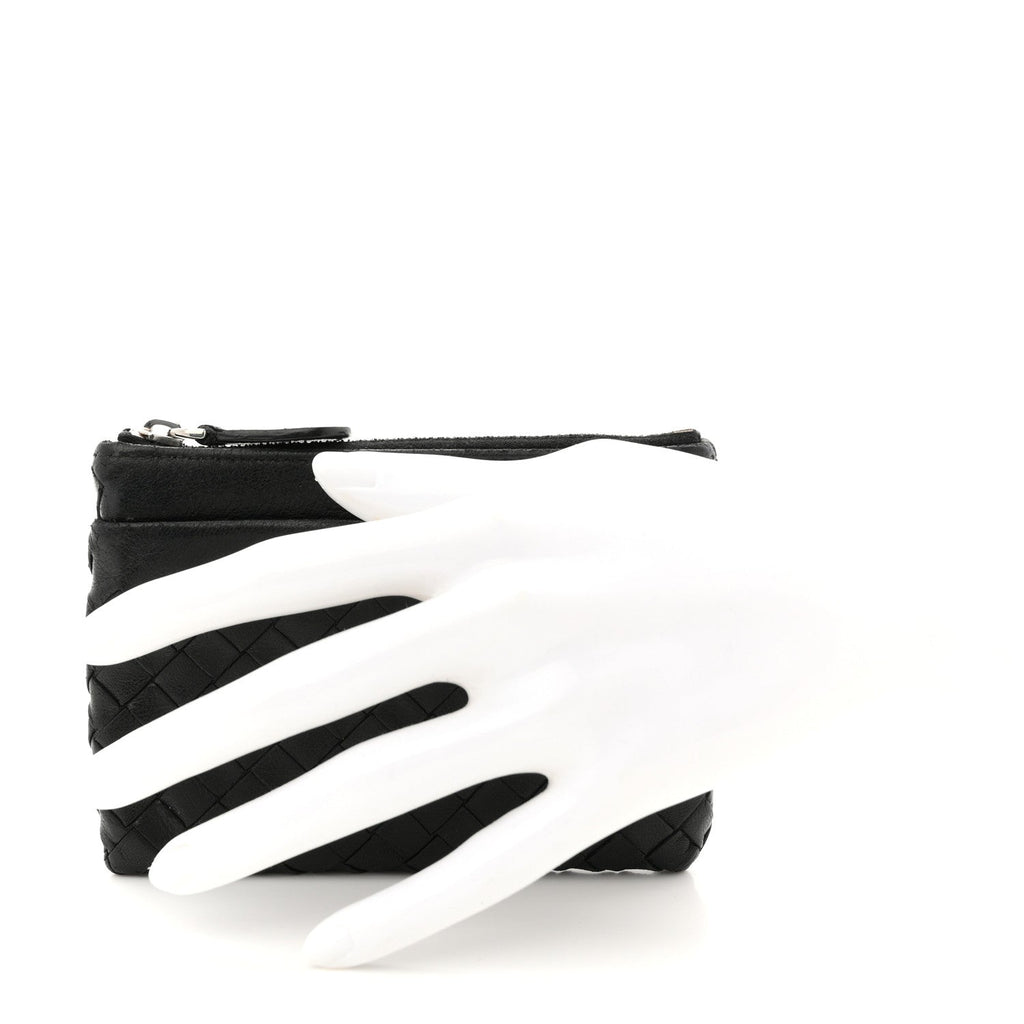Nappa Intrecciato Key Holder Black