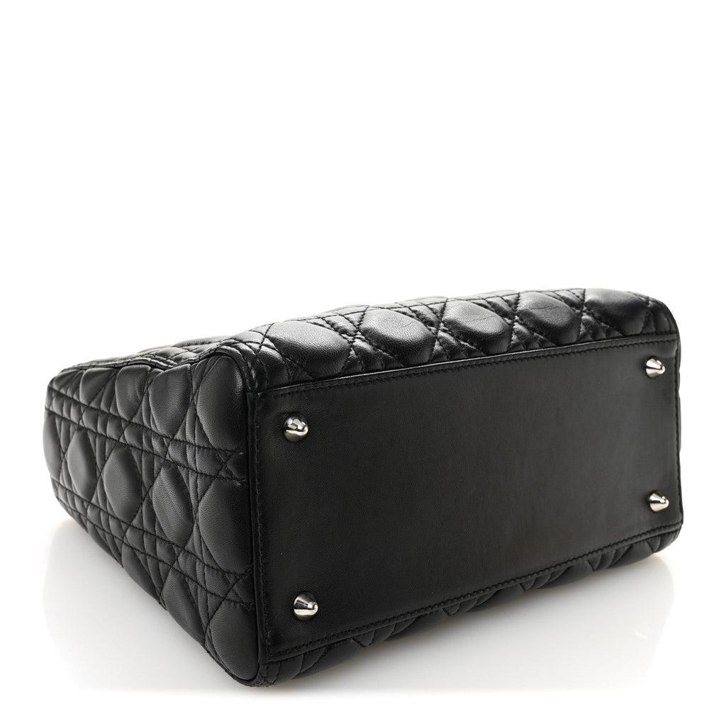 Lambskin Cannage Medium Lady Dior Black