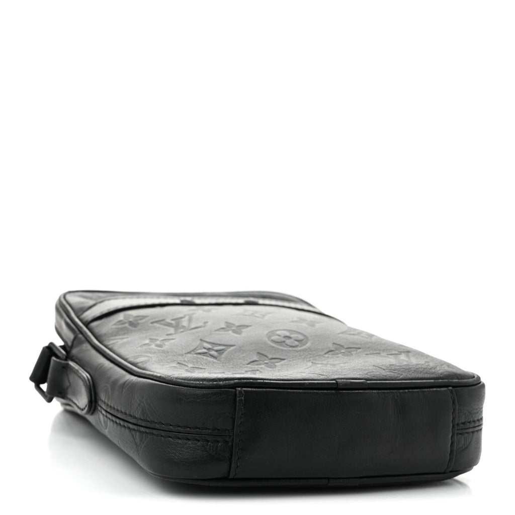 Calfskin Monogram Shadow Danube PM Black