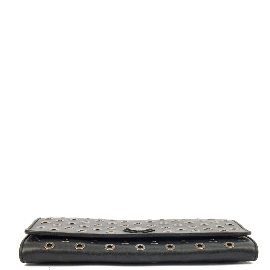 Prada Cross Body Wallet On Chain in Black, Calfskin