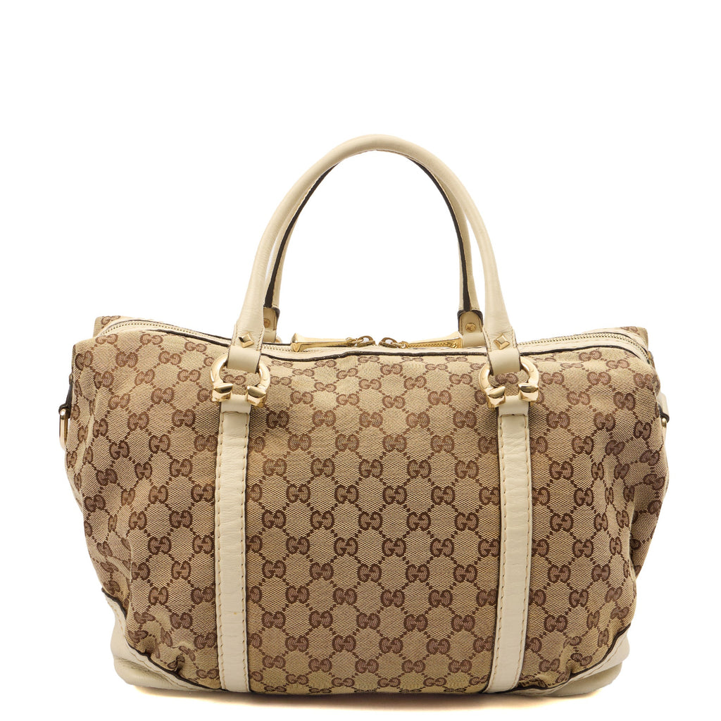 Gucci Shoulder Bag Tote in Brown, GG Supreme Canvas