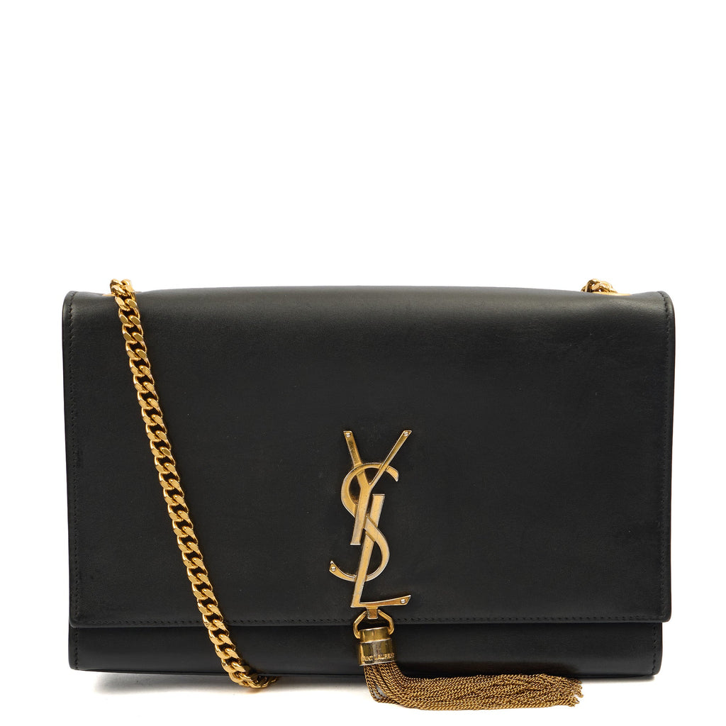 Saint Laurent Cross Body Kate Medium Tassle in Black, Calfskin Leather