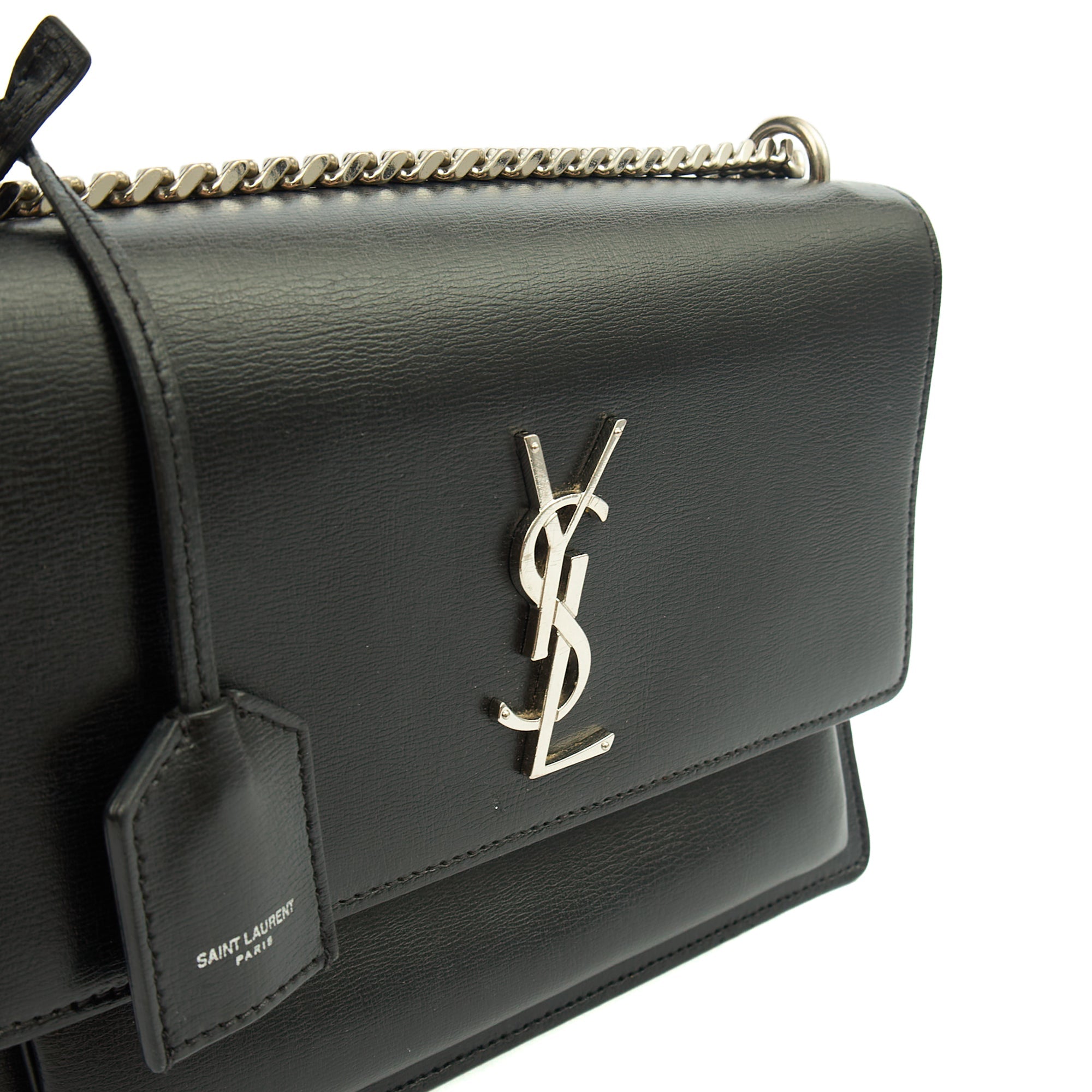 Saint Laurent Cross Body Sunset - Medium in Black, Leather