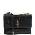 Saint Laurent Cross Body Sunset - Medium in Black, Leather