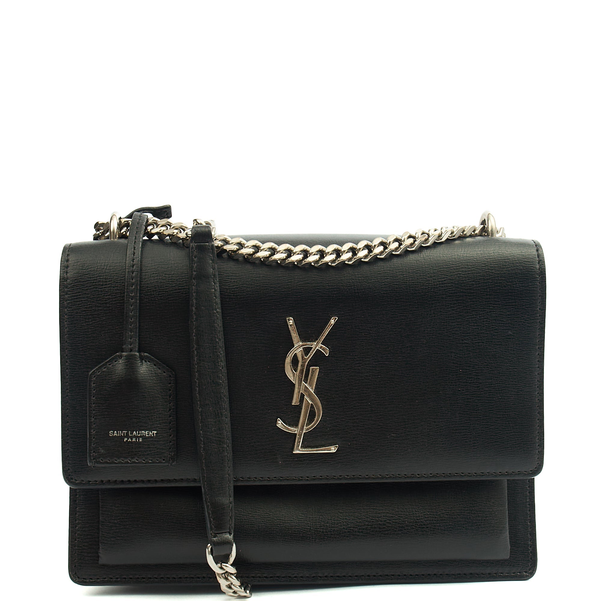 Saint Laurent Cross Body Sunset - Medium in Black, Leather