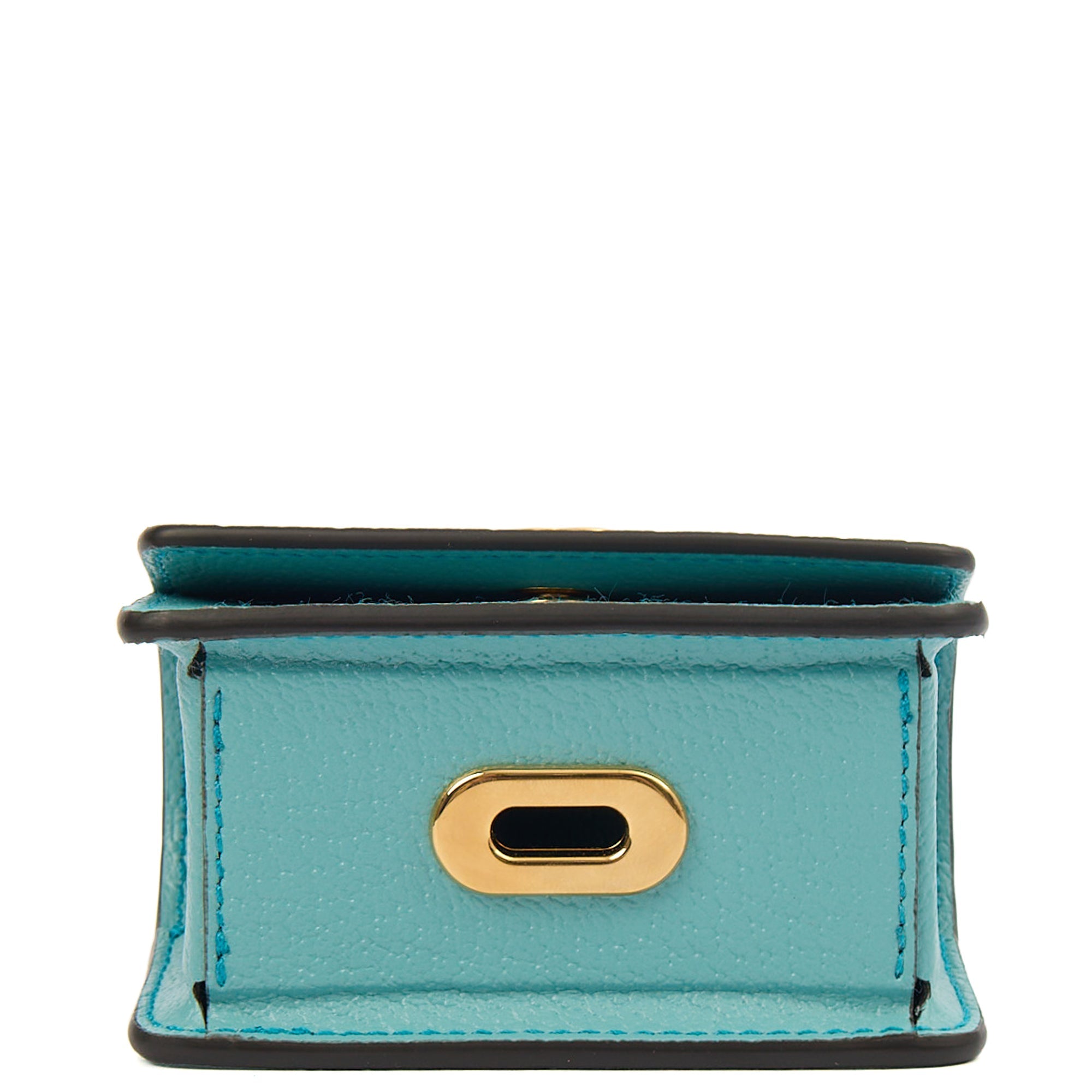 Gucci Key Ring GG Marmont Zip Pouch in Blue, Leather