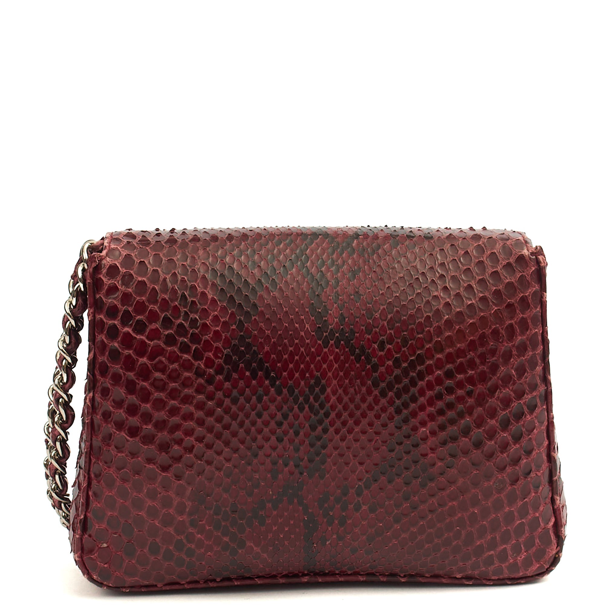 Chanel Clutch Clutch in Red, Python Leather