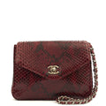 Chanel Clutch Clutch in Red, Python Leather