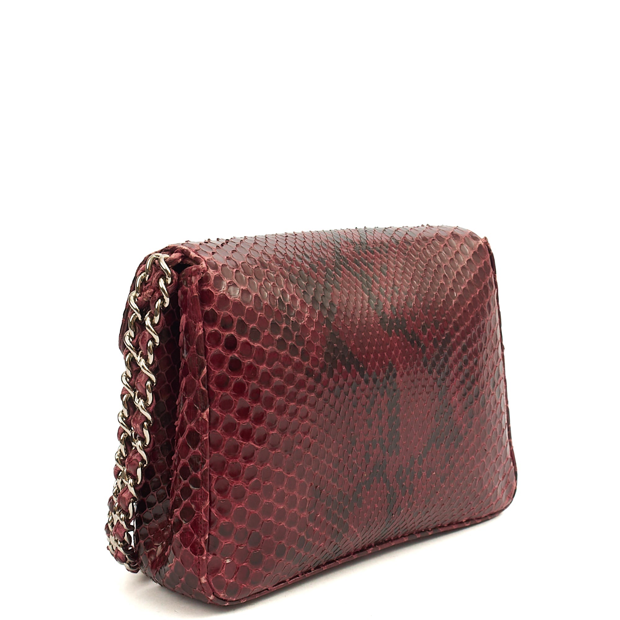 Chanel Clutch Clutch in Red, Python Leather