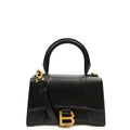 Balenciaga Top Handle Hourglass Top Handle Small in Black, Veau (Calfskin)