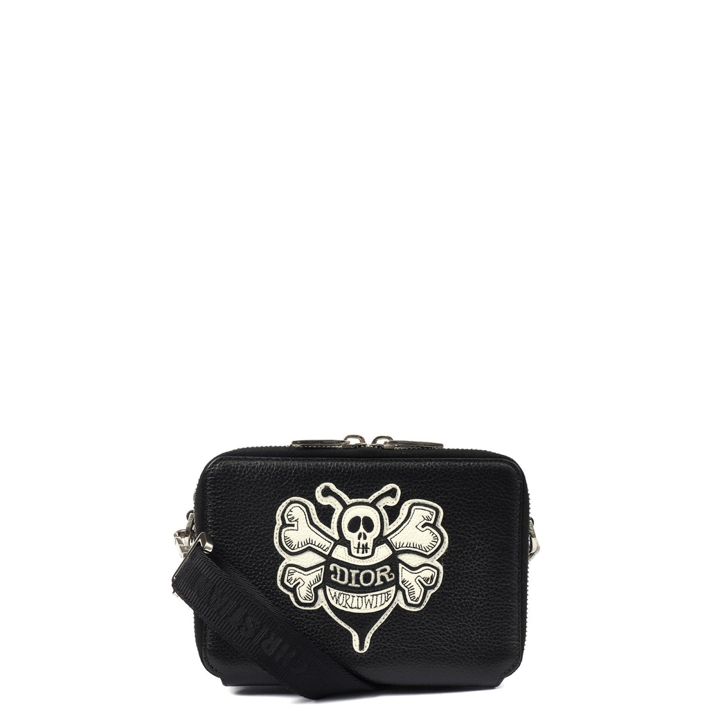 Christian Dior Cross Body Shoulder Bag in Black, Leather