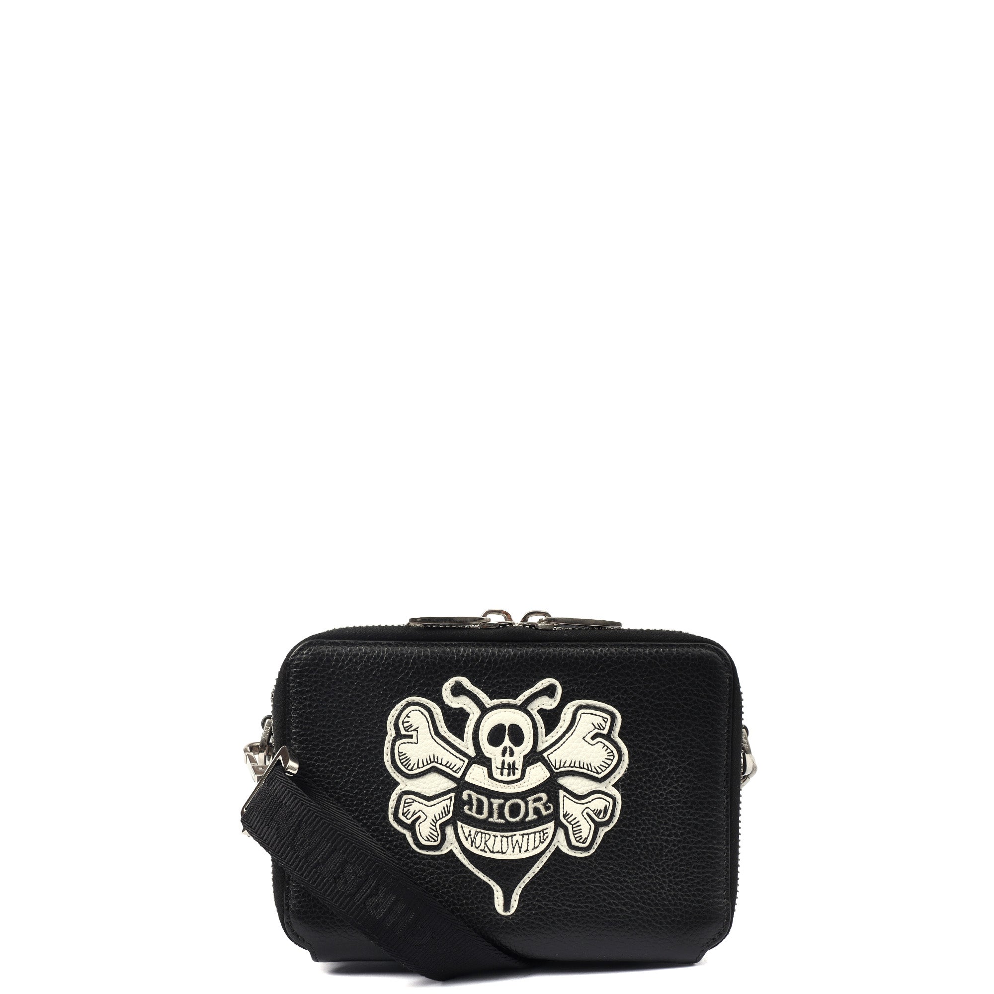 Christian Dior Cross Body Shoulder Bag in Black, Leather