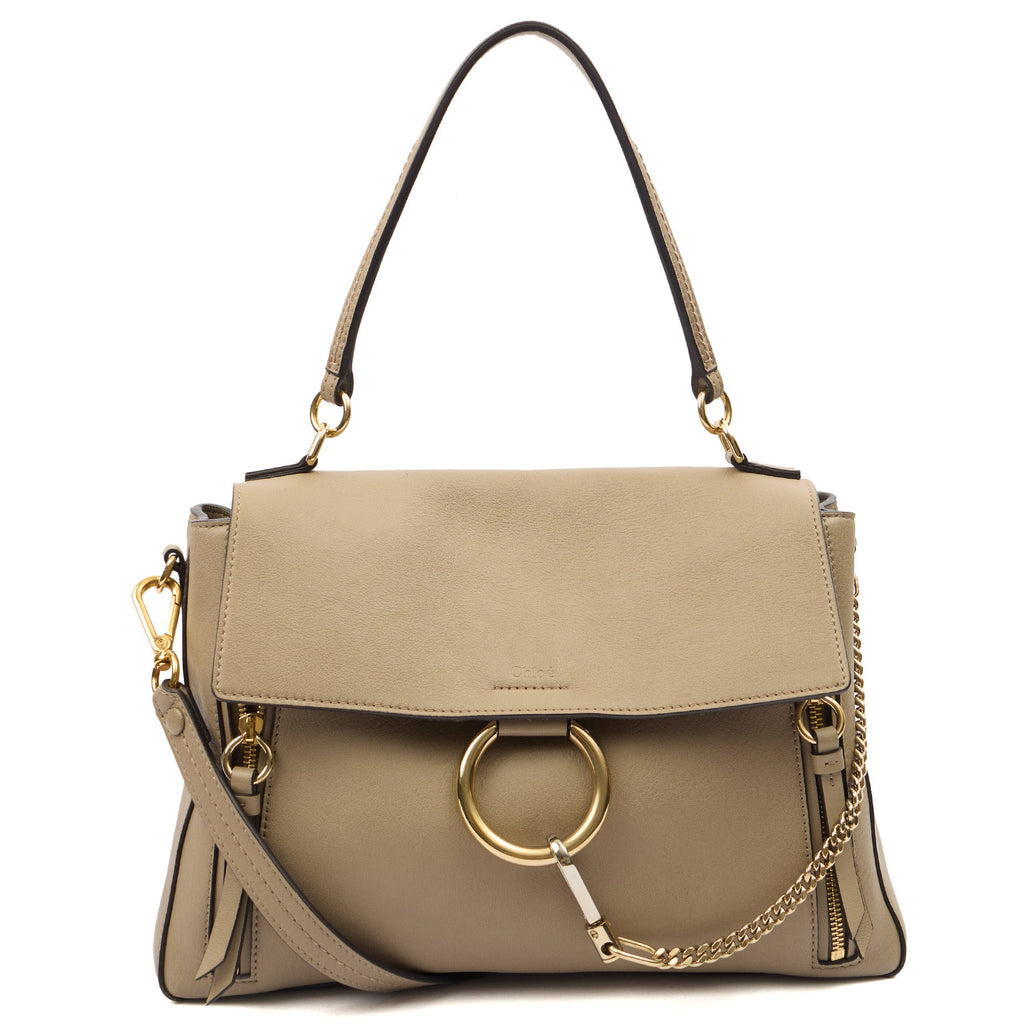 Chloe Top Handle Faye Day - Medium in Grey, Calfskin Leather