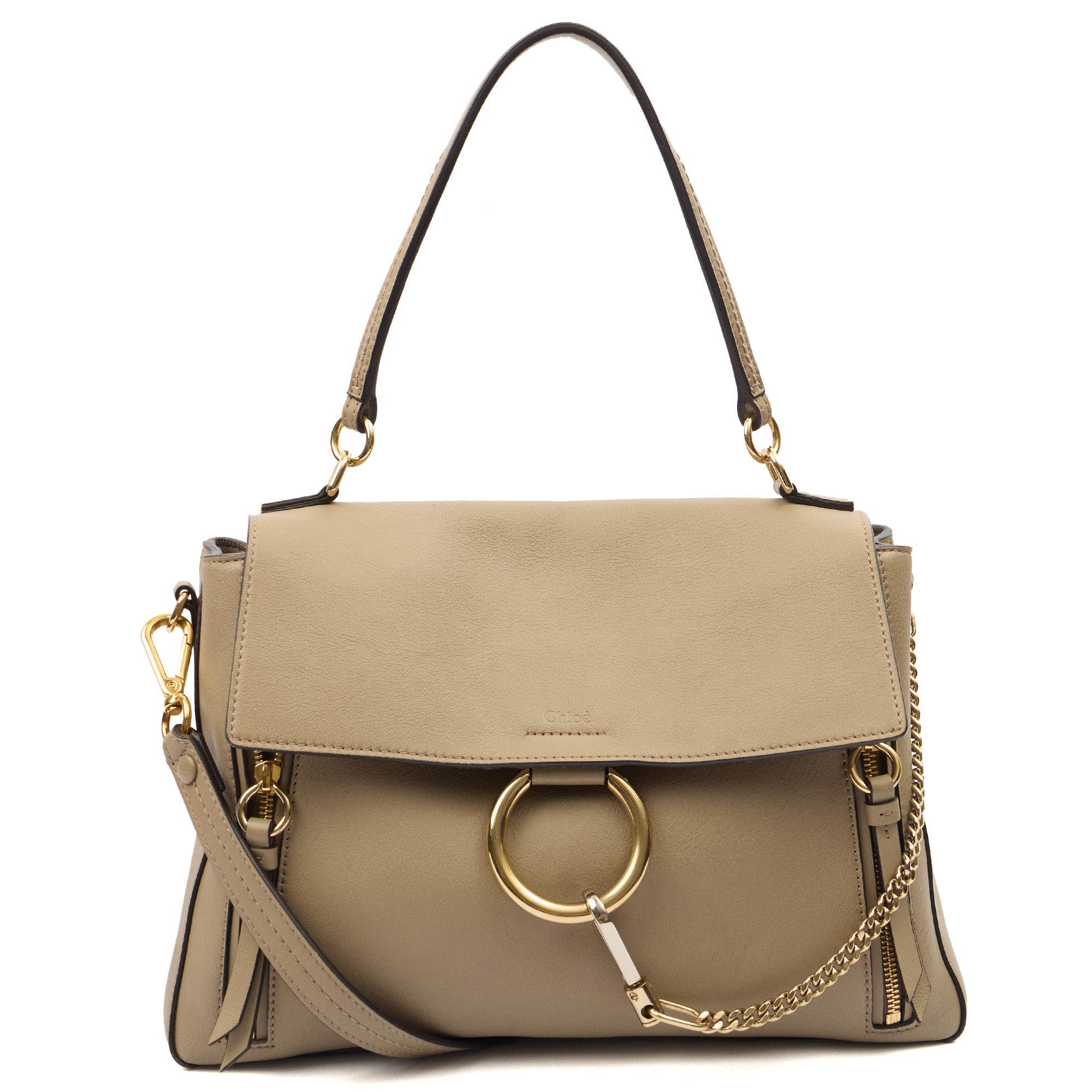 Chloe Top Handle Faye Day - Medium in Grey, Calfskin Leather