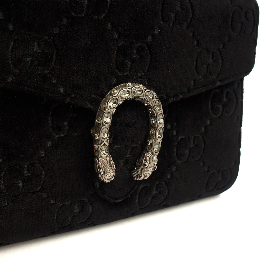 Gucci Cross Body Dionysus Chain Wallet in Black, Leather