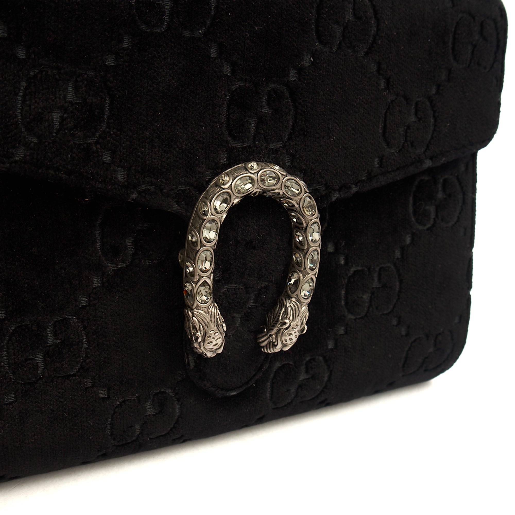 Gucci Cross Body Dionysus Chain Wallet in Black, Leather
