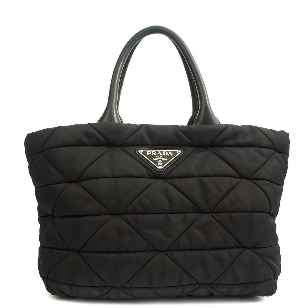 Prada Tote Nylon Tote Bag in Black, Nylon