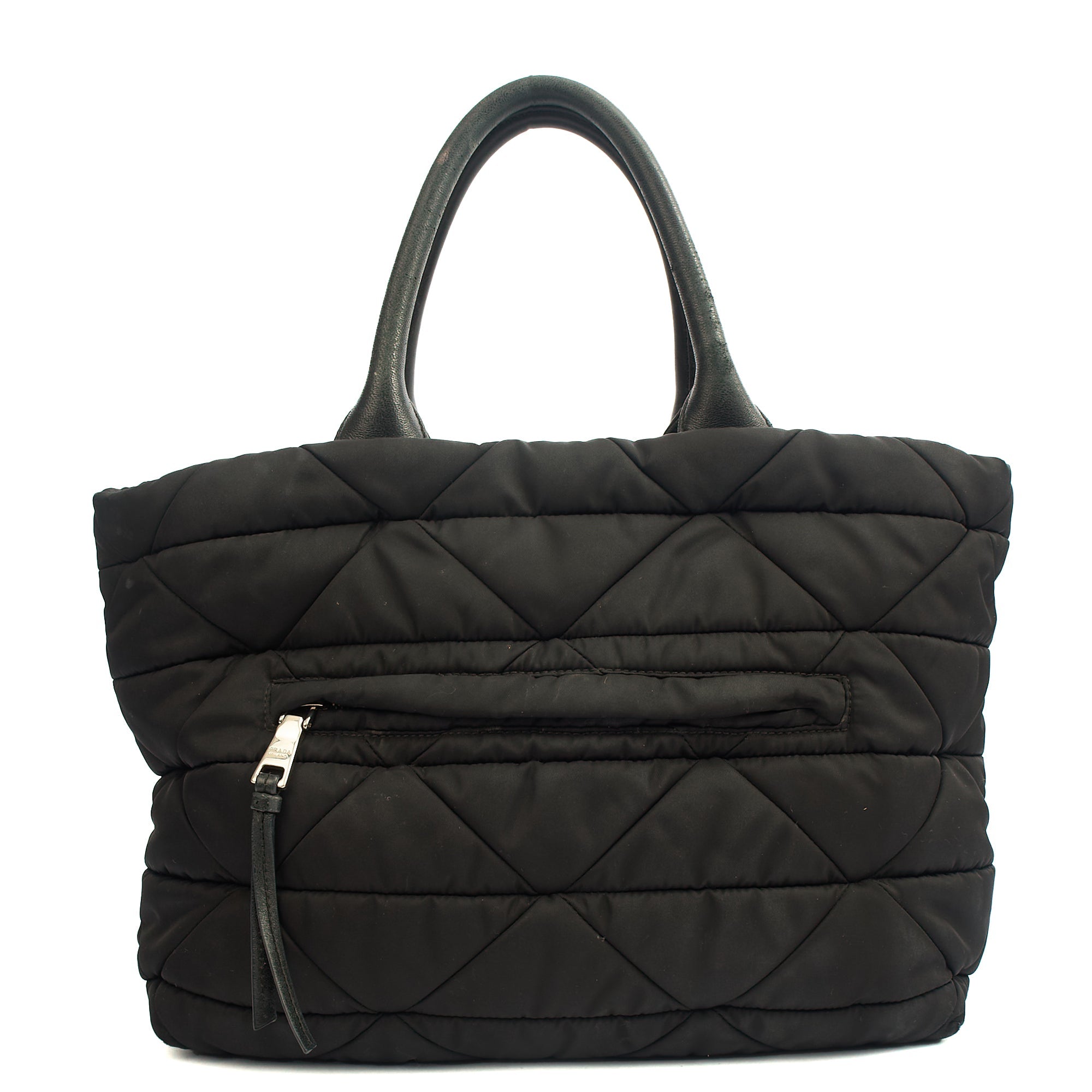 Prada Tote Nylon Tote Bag in Black, Nylon