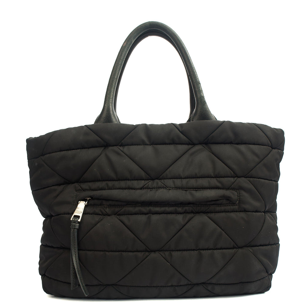 Prada Tote Nylon Tote Bag in Black, Nylon