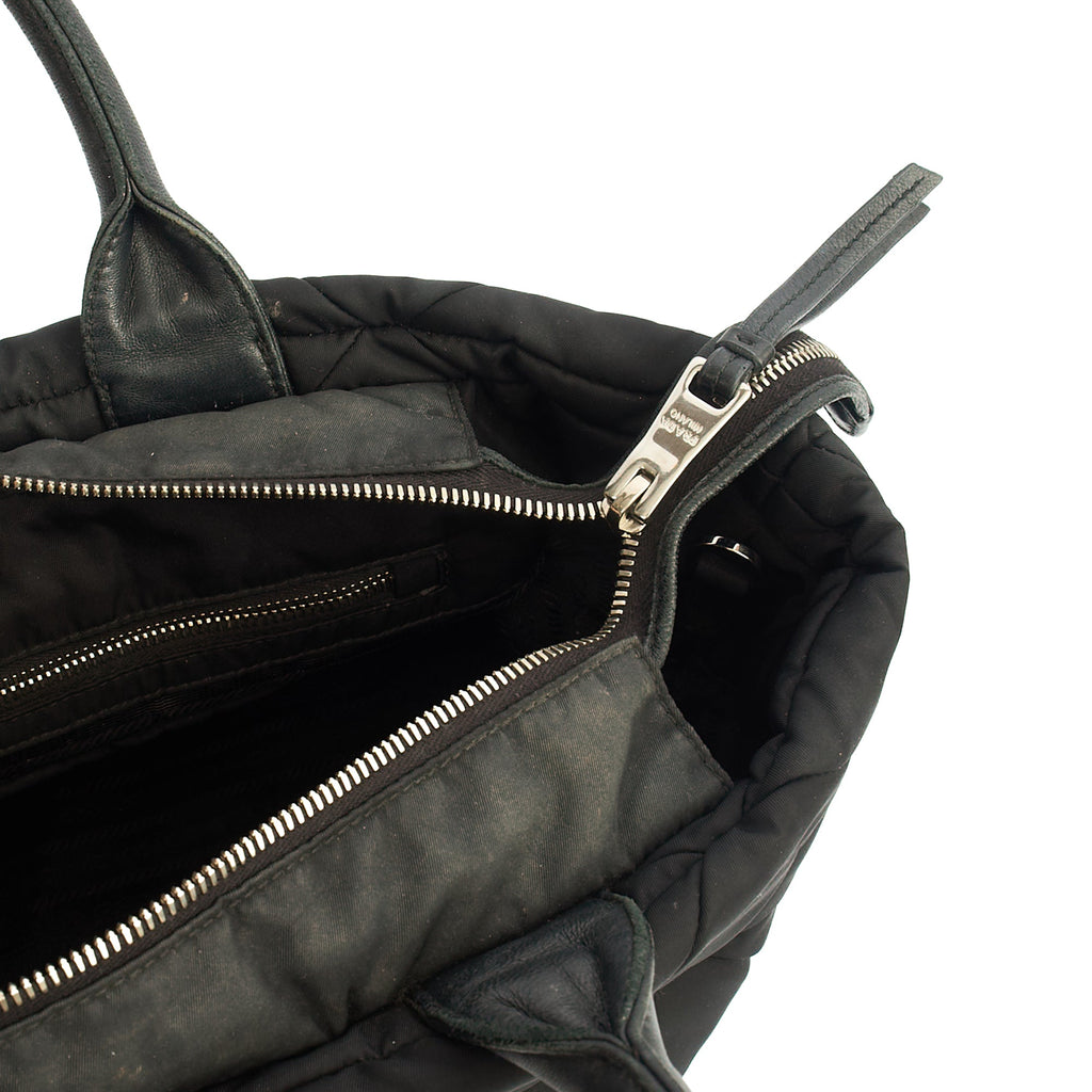 Prada Tote Nylon Tote Bag in Black, Nylon