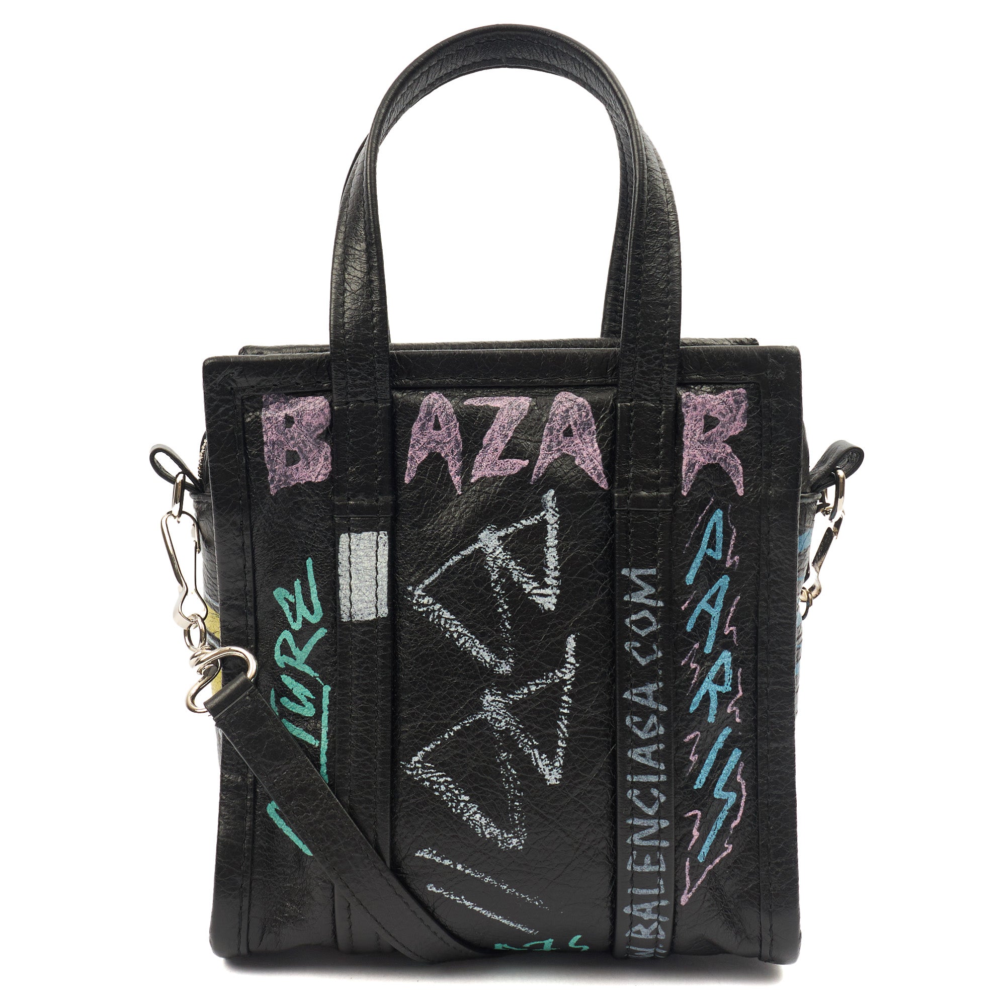 Balenciaga Top Handle Bazar XXS Shopper Bag in Pink, Leather