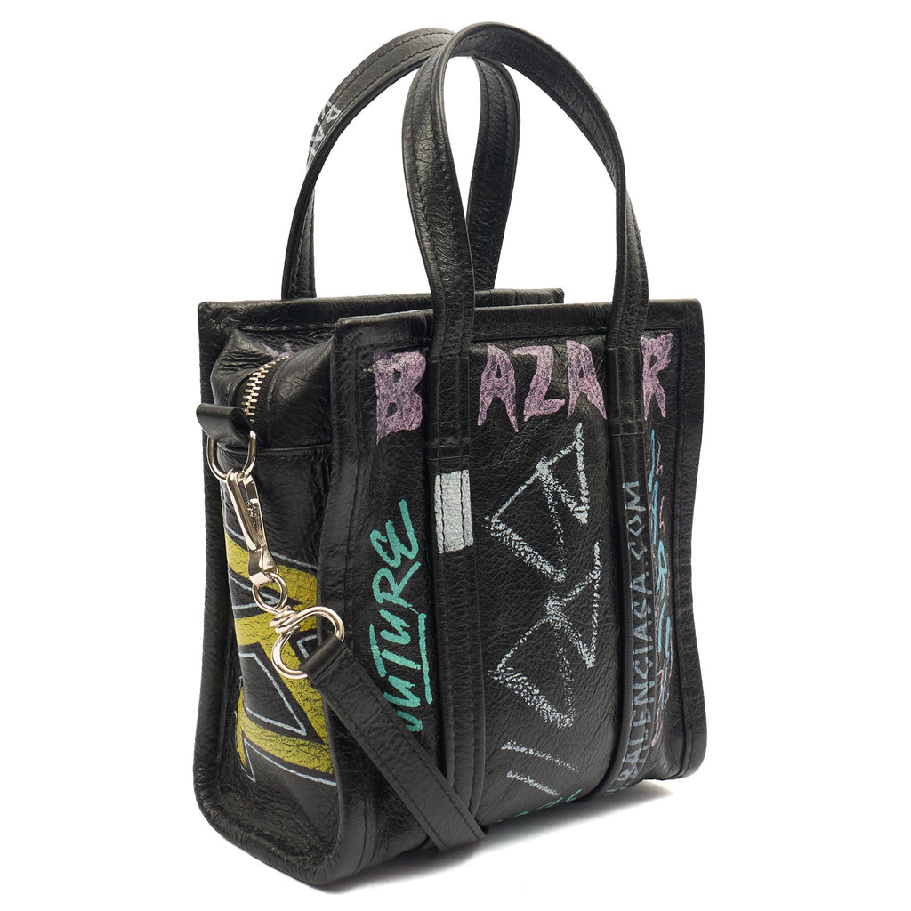 Balenciaga Top Handle Bazar XXS Shopper Bag in Pink, Leather