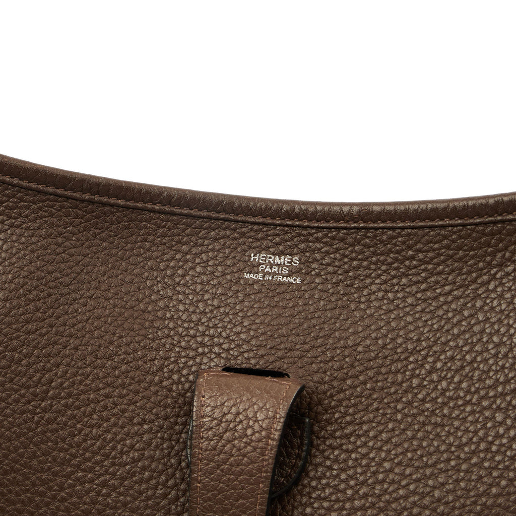 Hermes Cross Body Evelyne 29 in Cacao, Togo Leather