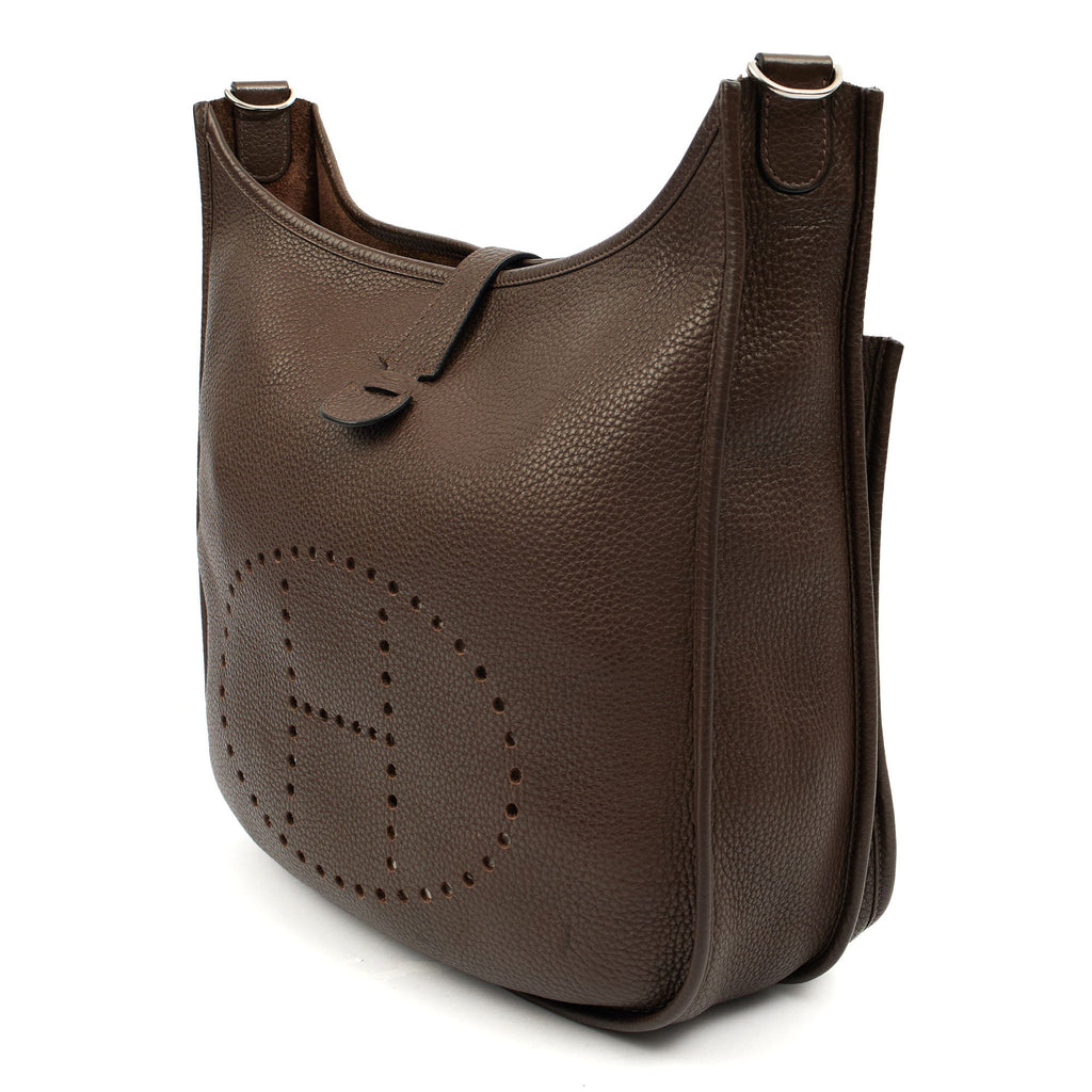 Hermes Cross Body Evelyne 29 in Cacao, Togo Leather