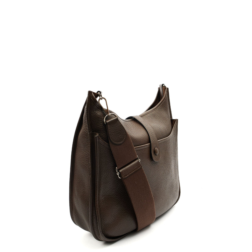 Hermes Cross Body Evelyne 29 in Cacao, Togo Leather