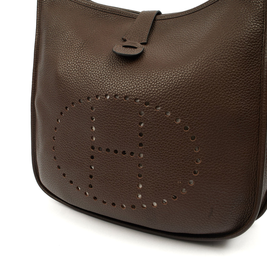 Hermes Cross Body Evelyne 29 in Cacao, Togo Leather