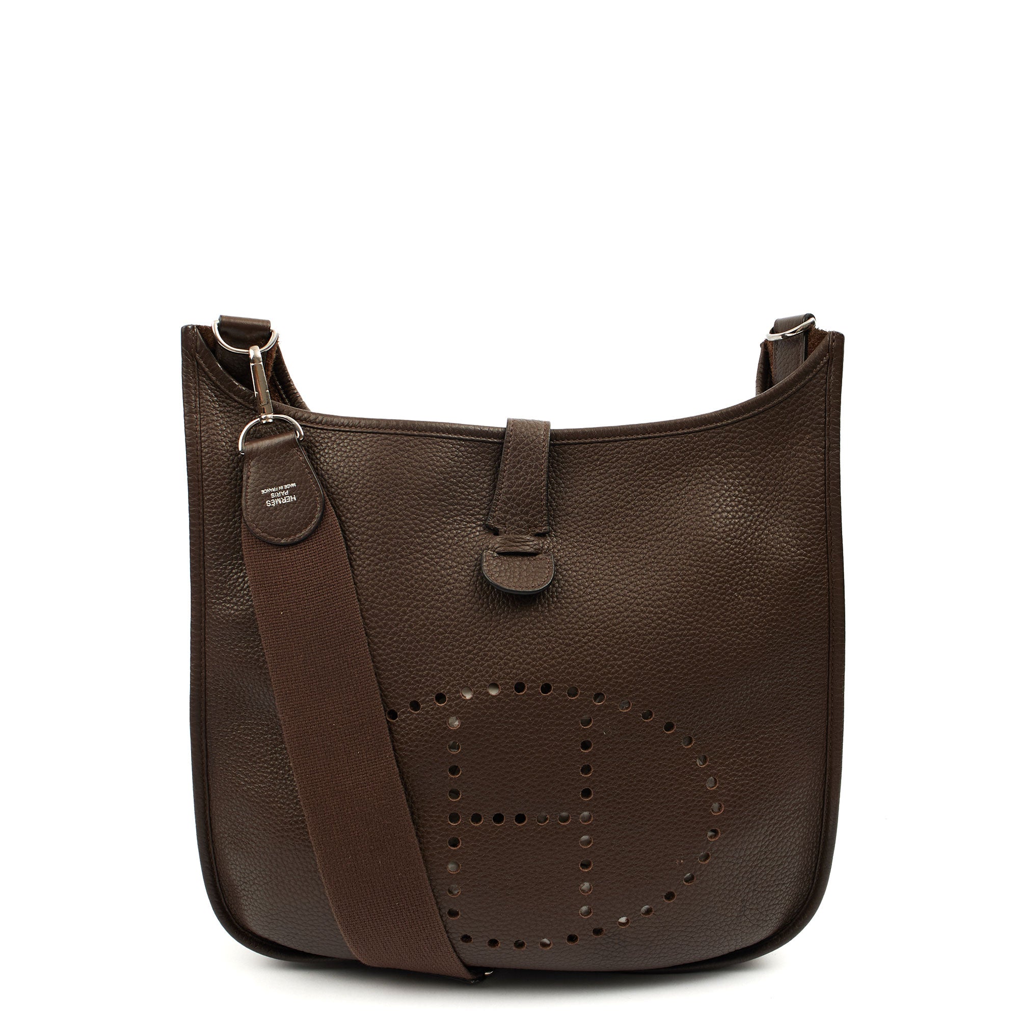 Hermes Cross Body Evelyne 29 in Cacao, Togo Leather