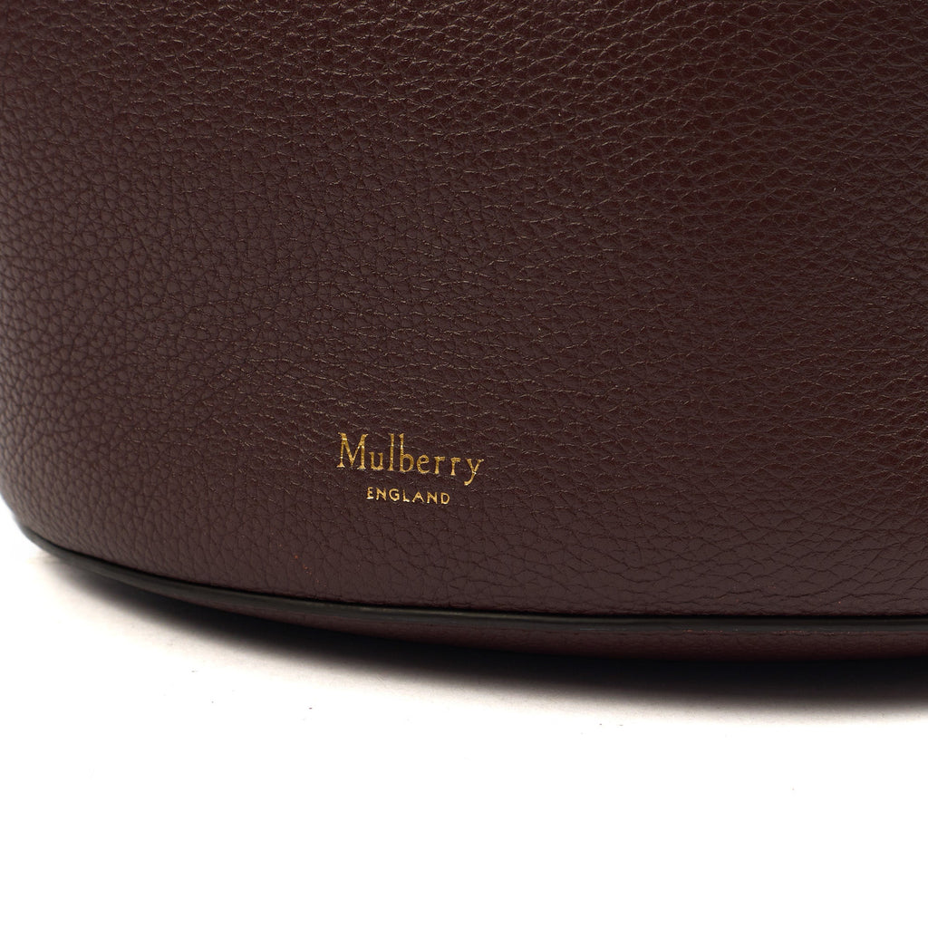 Mulberry Bucket Bag Abbey Small in Oxblood, Leather