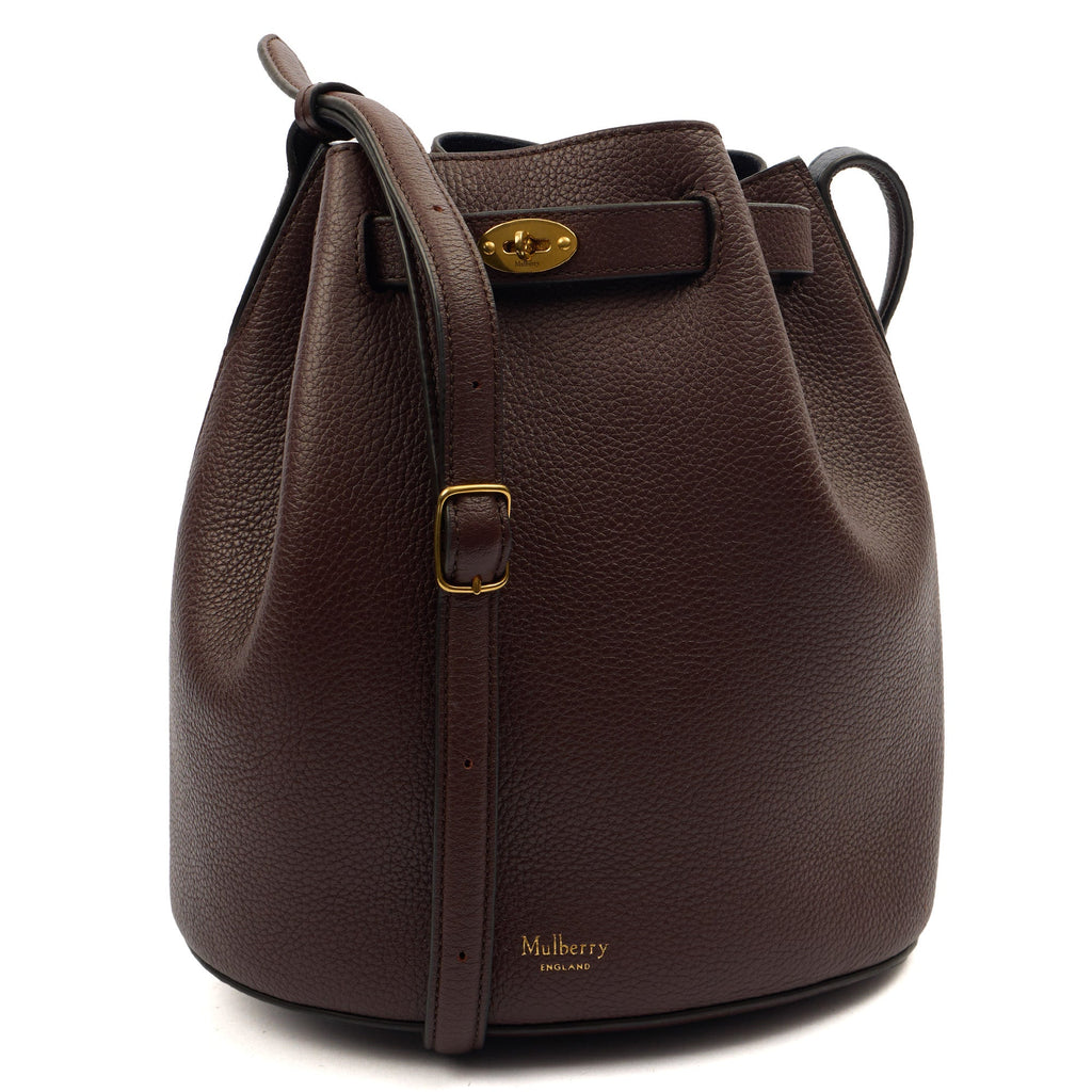 Mulberry Bucket Bag Abbey Small in Oxblood, Leather