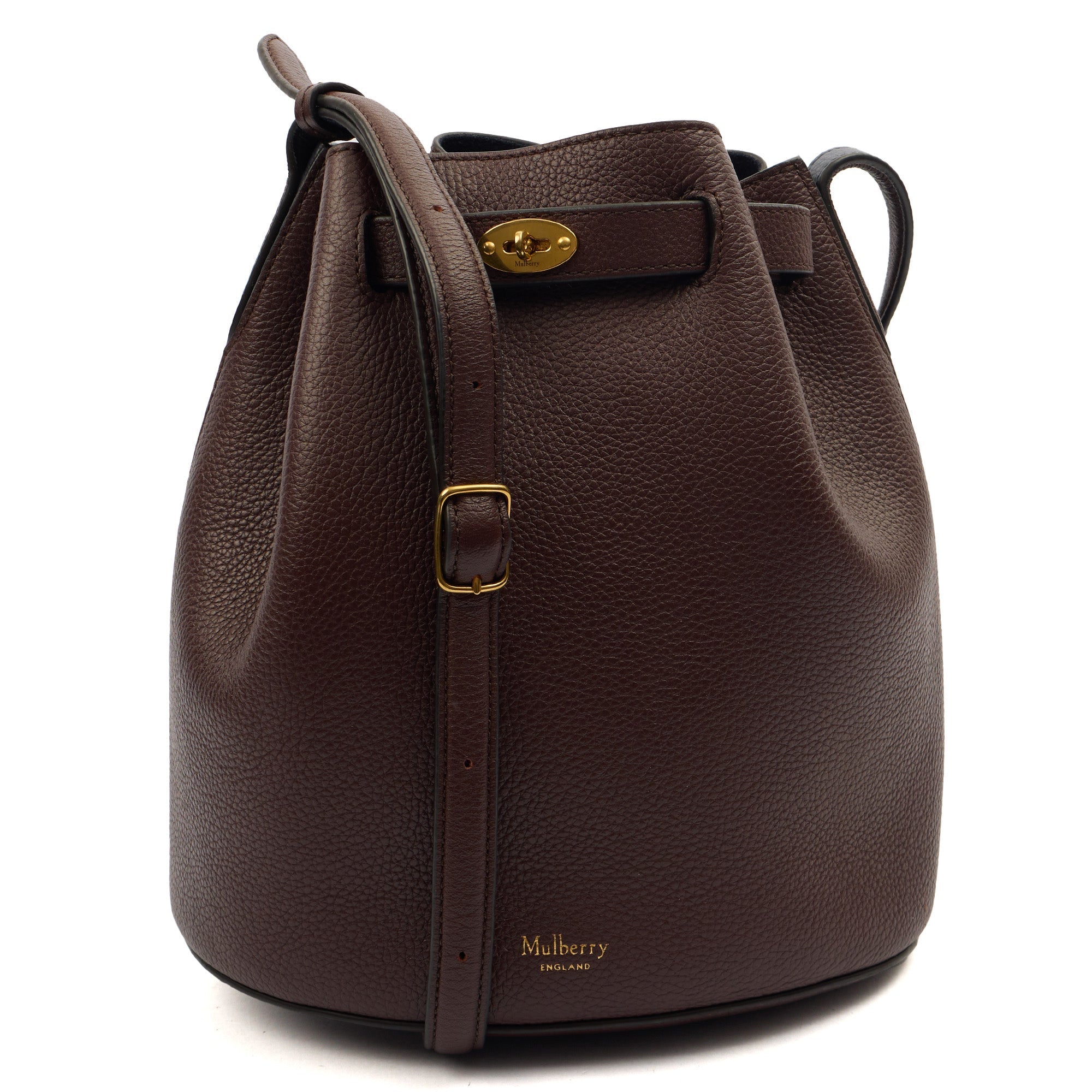 Mulberry Bucket Bag Abbey Small in Oxblood, Leather