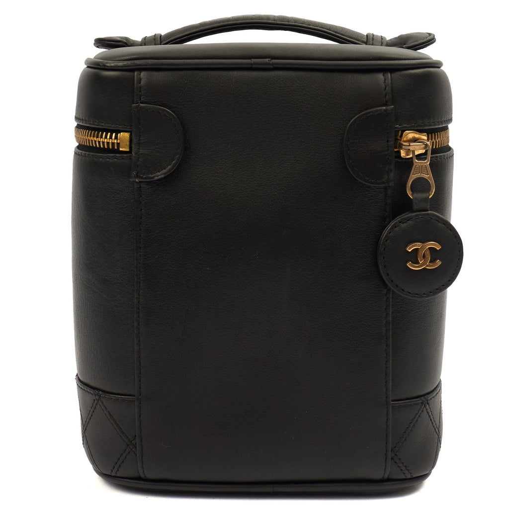 Chanel Cosmetic Bag Vanity Case in Black, Caviar Leather