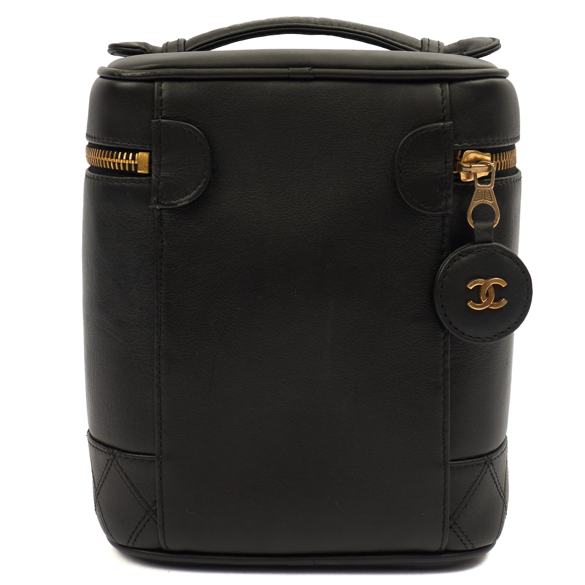Chanel Cosmetic Bag Vanity Case in Black, Caviar Leather