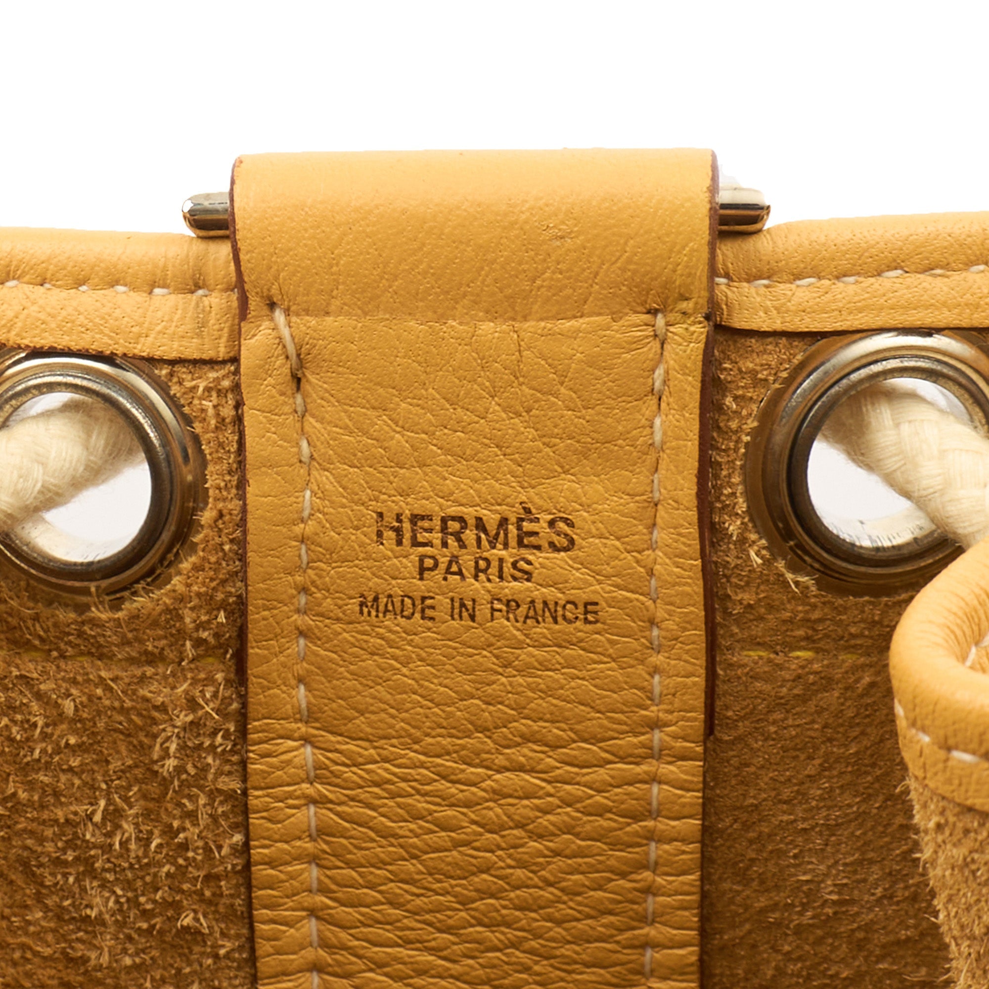 Hermes Tote Vintage Shoulder Bag in Jaune Ambre, Togo Leather