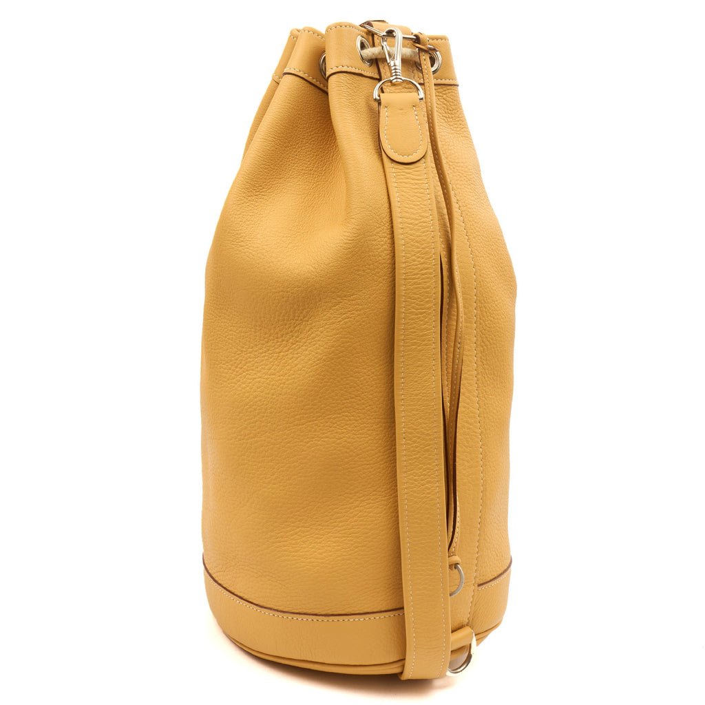 Hermes Tote Vintage Shoulder Bag in Jaune Ambre, Togo Leather