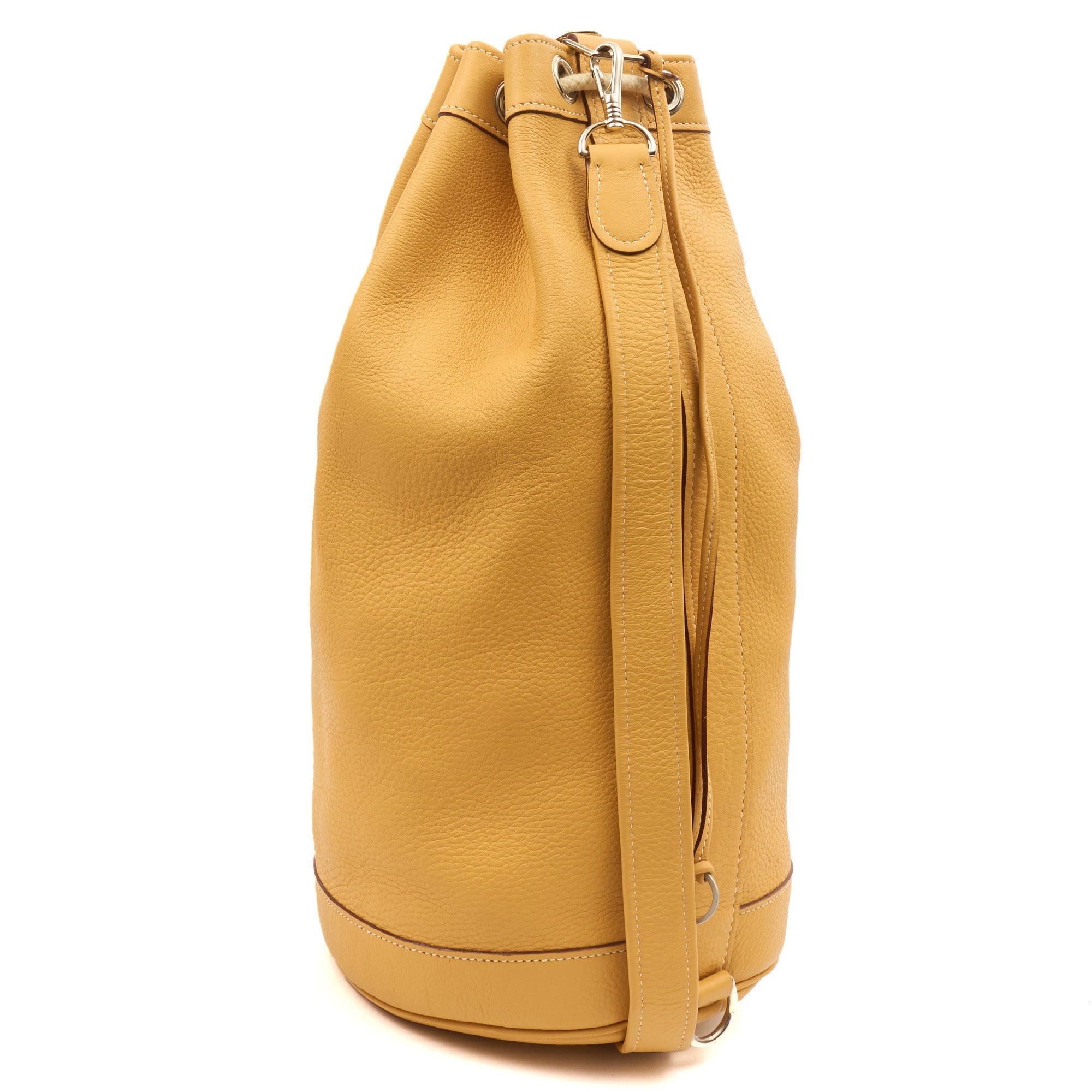 Hermes Tote Vintage Shoulder Bag in Jaune Ambre, Togo Leather