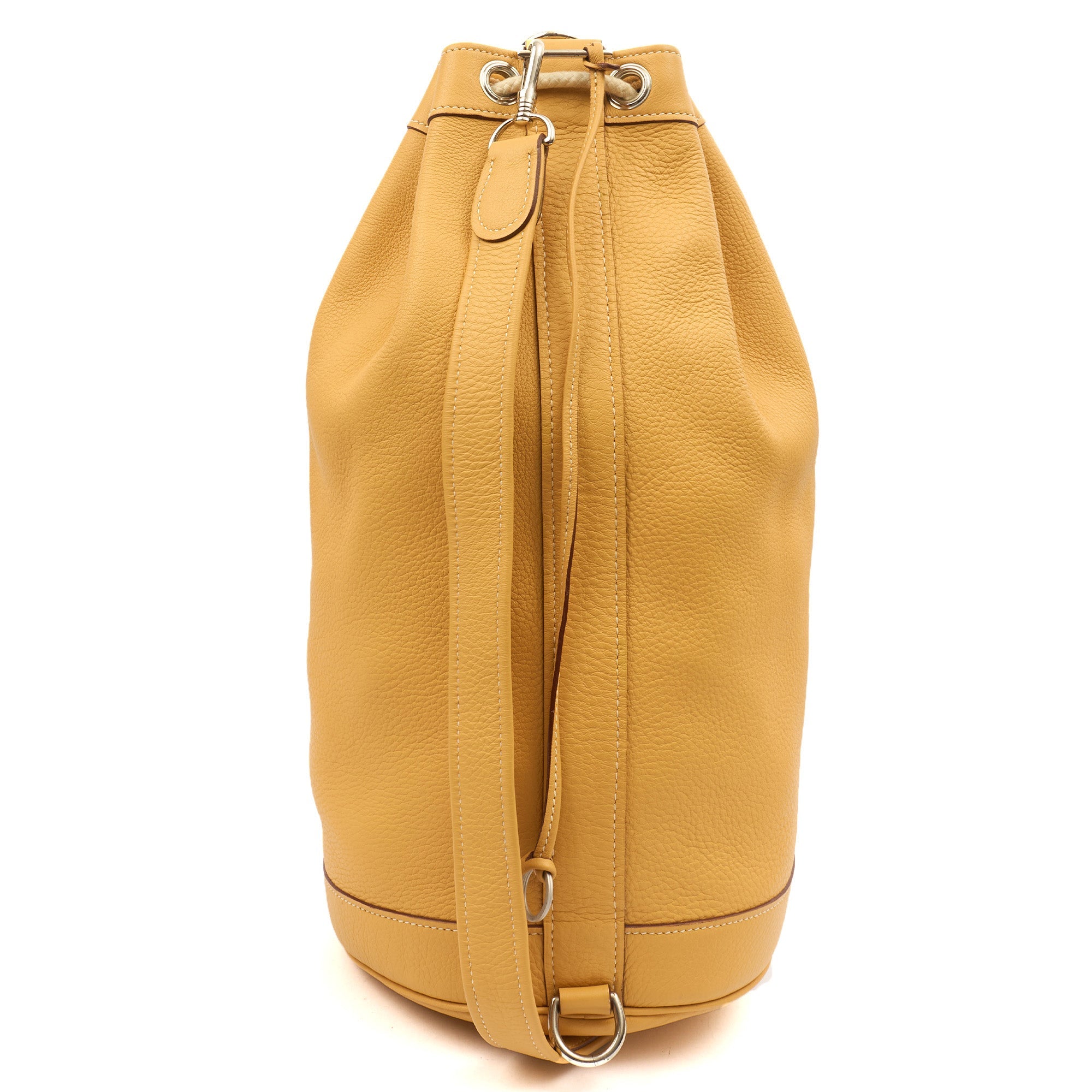 Hermes Tote Vintage Shoulder Bag in Jaune Ambre, Togo Leather