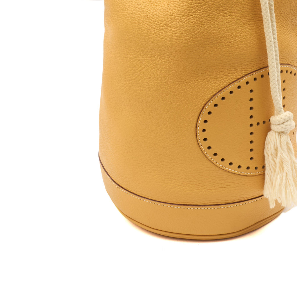 Hermes Tote Vintage Shoulder Bag in Jaune Ambre, Togo Leather