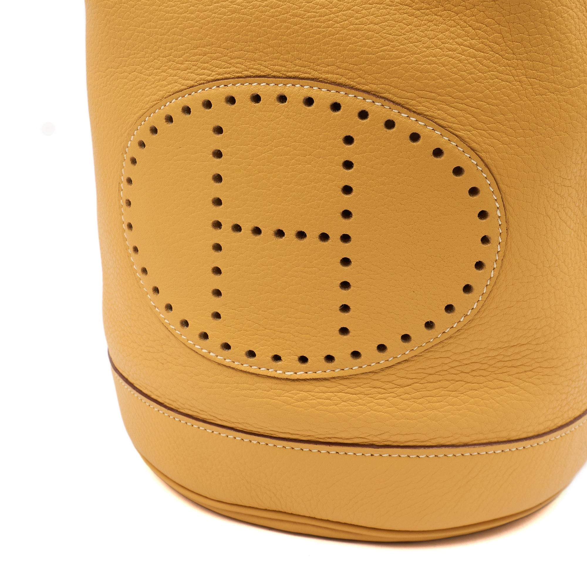 Hermes Tote Vintage Shoulder Bag in Jaune Ambre, Togo Leather