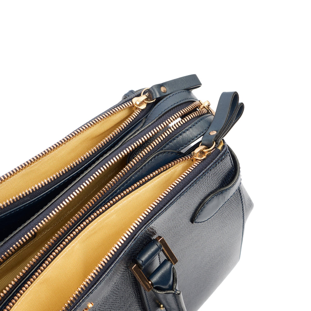 Aspinal of London Tote Brook Street  in Navy, Leather