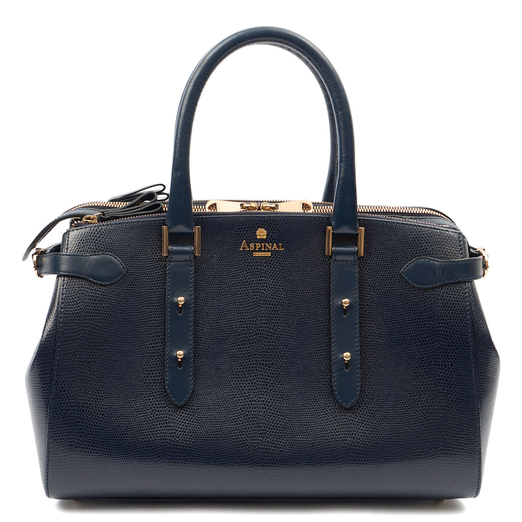 Aspinal of London Tote Brook Street  in Navy, Leather